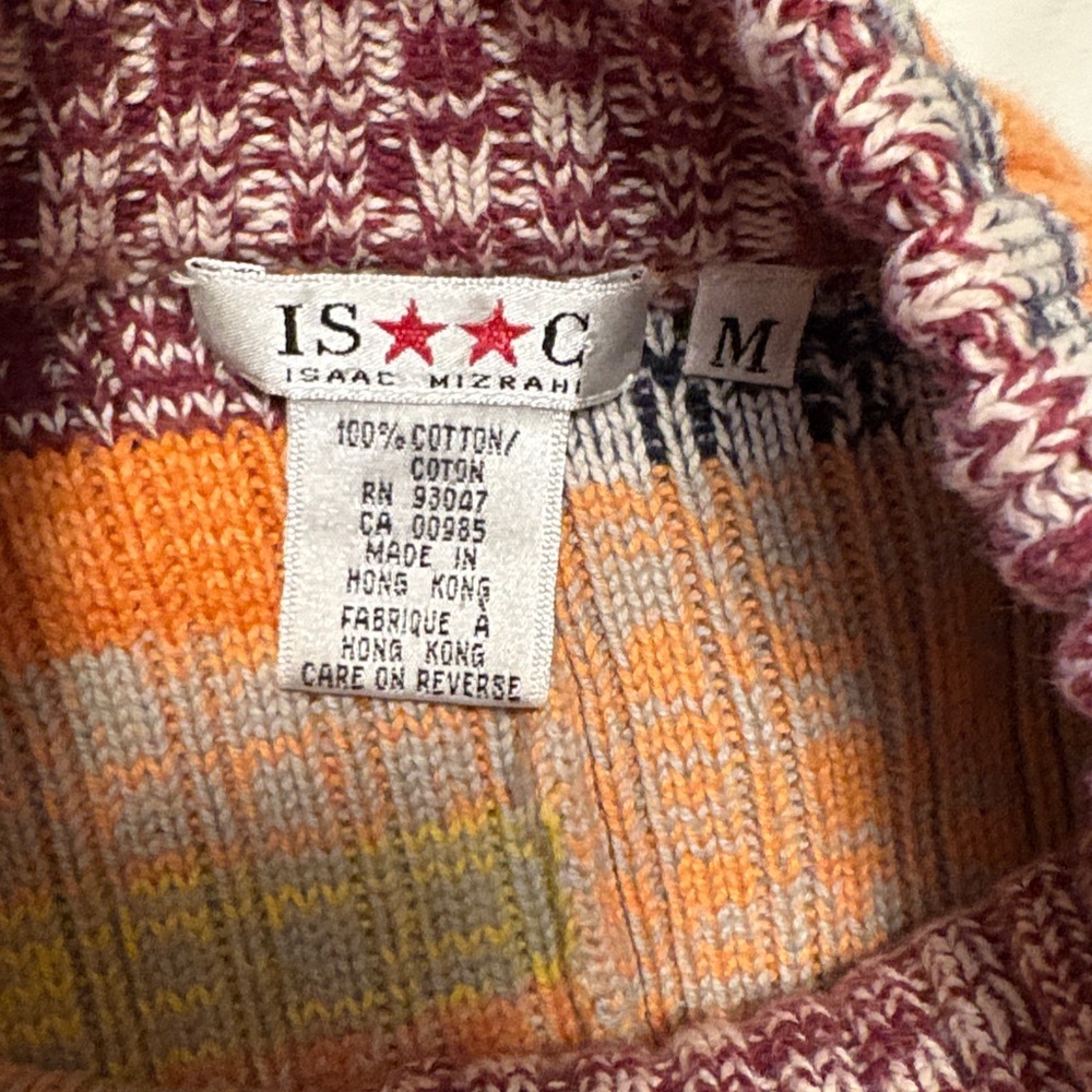 Isaac Mizrahi Multicolor Patchwork Turtleneck Swe… - image 6